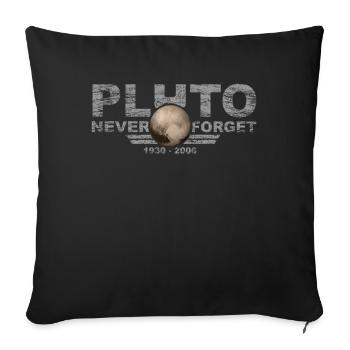 N’oubliez jamais Pluto Design Retro Style Funny Space - Housse de coussin décorative 45 x 45 cm - noir - Devant
