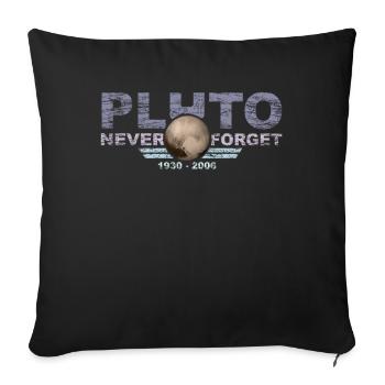 N’oubliez jamais Pluto Design Retro Style Funny Space - Housse de coussin décorative 45 x 45 cm - noir - Devant