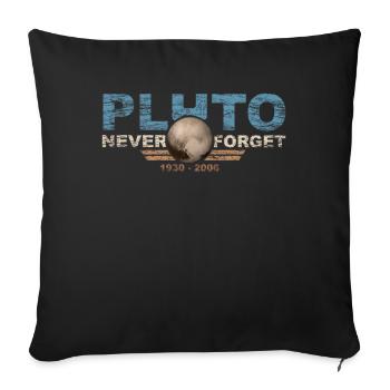 N’oubliez jamais Pluto Design Retro Style Funny Space - Housse de coussin décorative 45 x 45 cm - noir - Devant