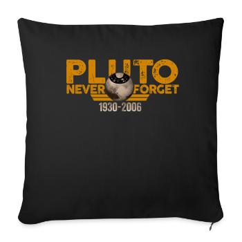 N’oubliez jamais Pluto Design Retro Style Funny Space - Housse de coussin décorative 45 x 45 cm - noir - Devant