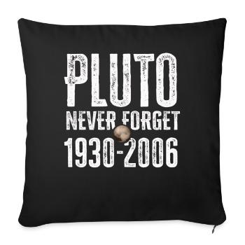 N’oubliez jamais Pluto Design Retro Style Funny Space - Housse de coussin décorative 45 x 45 cm - noir - Devant