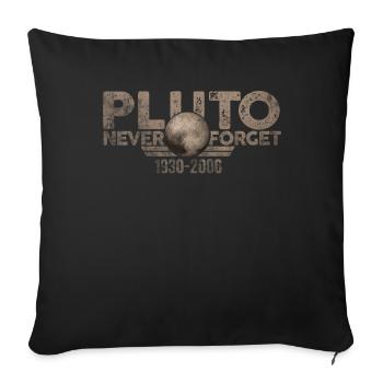 N’oubliez jamais Pluto Design Retro Style Funny Space - Housse de coussin décorative 45 x 45 cm - noir - Devant
