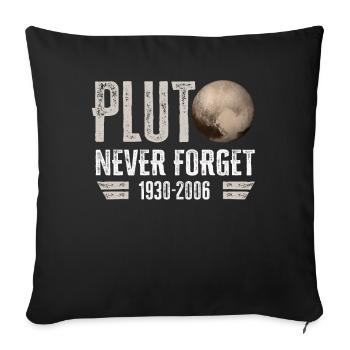 N’oubliez jamais Pluto Design Retro Style Funny Space - Housse de coussin décorative 45 x 45 cm - noir - Devant