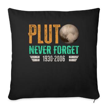 N’oubliez jamais Pluto Design Retro Style Funny Space - Housse de coussin décorative 45 x 45 cm - noir - Devant