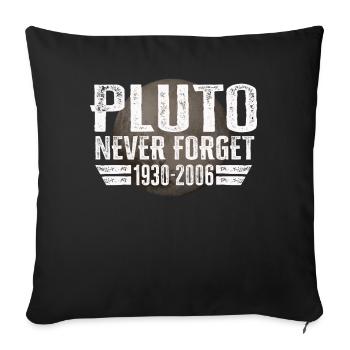 N’oubliez jamais Pluto Design Retro Style Funny Space - Housse de coussin décorative 45 x 45 cm - noir - Devant