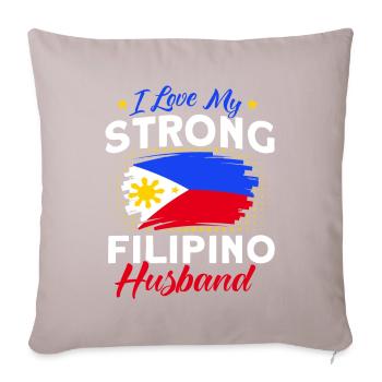 Philippines Philippine Flag - Sofa pillowcase 17,3'' x 17,3'' (45 x 45 cm) - light taupe - Front