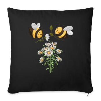 Marguerites Daisy Summer Daisies Flower Garden - Sofa pillowcase 17,3'' x 17,3'' (45 x 45 cm) - black - Front