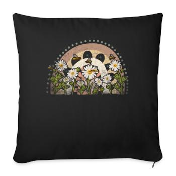 Marguerites Daisy Summer Daisies Flower Garden - Sofa pillowcase 17,3'' x 17,3'' (45 x 45 cm) - black - Front