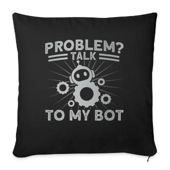 Robot Robotics Engineer Costume Robot - Sofa pillowcase 17,3'' x 17,3'' (45 x 45 cm) - black - Front