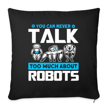 Robot Robotics Engineer Costume Robot - Sofa pillowcase 17,3'' x 17,3'' (45 x 45 cm) - black - Front