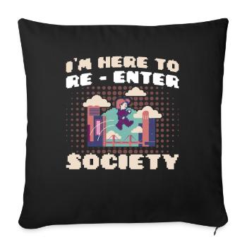 Jeu de hasard Retro Gamer Jeux vidéo Cadeau - Housse de coussin décorative 45 x 45 cm - noir - Devant