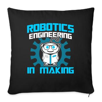 Robot Robotics Engineer Costume Robot - Sofa pillowcase 17,3'' x 17,3'' (45 x 45 cm) - black - Front