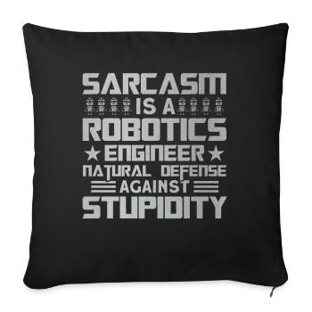 Robot Robotics Engineer Costume Robot - Sofa pillowcase 17,3'' x 17,3'' (45 x 45 cm) - black - Front