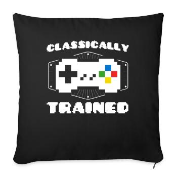 Jeu de hasard Retro Gamer Jeux vidéo Cadeau - Housse de coussin décorative 45 x 45 cm - noir - Devant