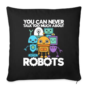 Robot Robotique Ingénieur Costume Robot - Housse de coussin décorative 45 x 45 cm - noir - Devant