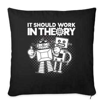 Robot Robotics Engineer Costume Robot - Sofa pillowcase 17,3'' x 17,3'' (45 x 45 cm) - black - Front