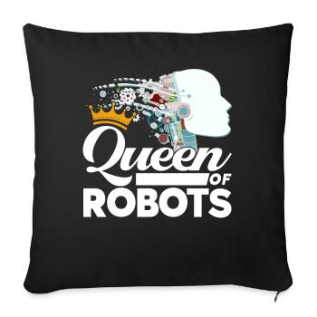 Robot Robotics Engineer Costume Robot - Sofa pillowcase 17,3'' x 17,3'' (45 x 45 cm) - black - Front