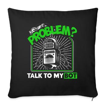 Robot Robotics Engineer Costume Robot - Sofa pillowcase 17,3'' x 17,3'' (45 x 45 cm) - black - Front
