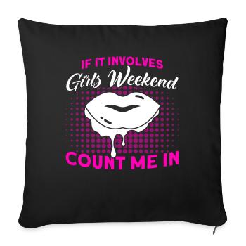 Maid of Honor Girls Evening Party Ladies Gift - Sofa pillowcase 17,3'' x 17,3'' (45 x 45 cm) - black - Front