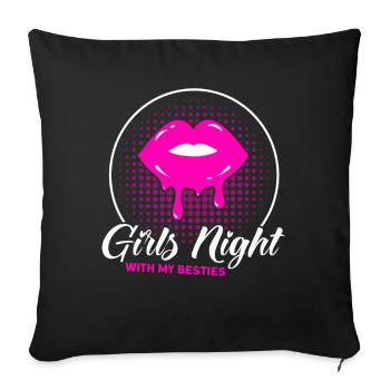 Demoiselle d’honneur Filles Soirée Party Ladies Cadeau - Housse de coussin décorative 45 x 45 cm - noir - Devant