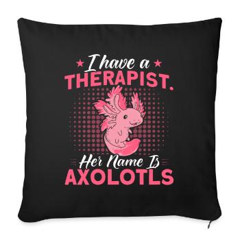Axolotl Axolotl Propriétaire Axolotl Amphibian Gift - Housse de coussin décorative 45 x 45 cm - noir - Devant