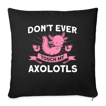 Axolotl Axolotl Propriétaire Axolotl Amphibian Gift - Housse de coussin décorative 45 x 45 cm - noir - Devant
