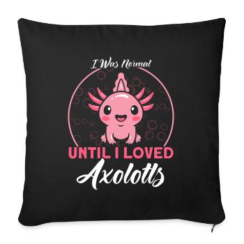 Axolotl Axolotl Propriétaire Axolotl Amphibian Gift - Housse de coussin décorative 45 x 45 cm - noir - Devant
