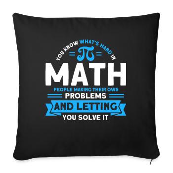 Math Mathematics Science Math Gift - Sofa pillowcase 17,3'' x 17,3'' (45 x 45 cm) - black - Front