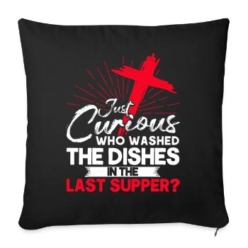 Jesus Bible Christian Religious Church Gift - Sofa pillowcase 17,3'' x 17,3'' (45 x 45 cm) - black - Front