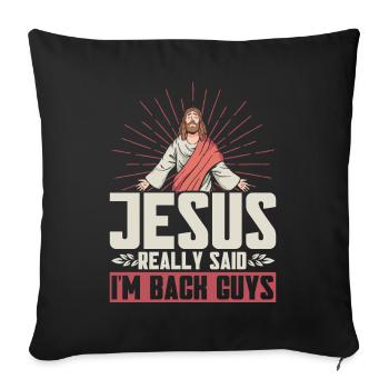 Jesus Bible Christian Religious Church Gift - Sofa pillowcase 17,3'' x 17,3'' (45 x 45 cm) - black - Front
