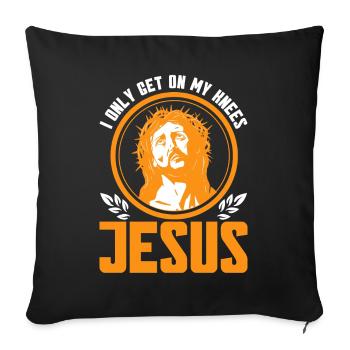 Jesus Bible Christian Religious Church Gift - Sofa pillowcase 17,3'' x 17,3'' (45 x 45 cm) - black - Front