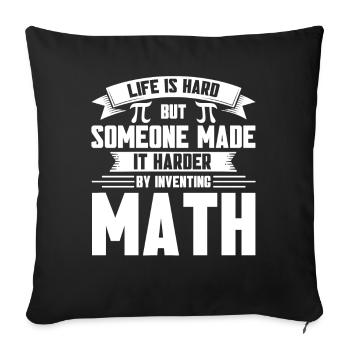 Math Mathematics Science Math Gift - Sofa pillowcase 17,3'' x 17,3'' (45 x 45 cm) - black - Front