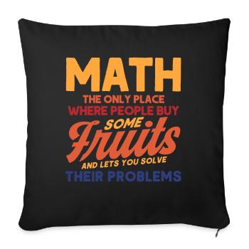 Math Mathematics Science Math Gift - Sofa pillowcase 17,3'' x 17,3'' (45 x 45 cm) - black - Front