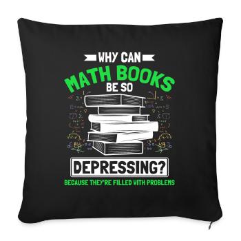 Math Mathematics Science Math Gift - Sofa pillowcase 17,3'' x 17,3'' (45 x 45 cm) - black - Front