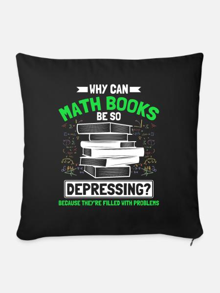 Mathe Mathematik Wissenschaft Mathe Geschenk - Sofakissenbezug 45 x 45 cm - Schwarz