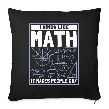 Math Mathematics Science Math Gift - Sofa pillowcase 17,3'' x 17,3'' (45 x 45 cm) - black - Front