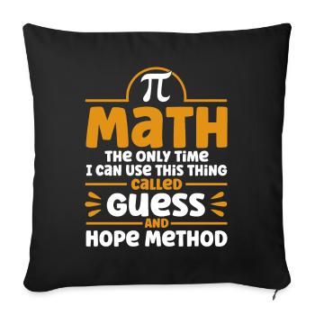Math Mathematics Science Math Gift - Sofa pillowcase 17,3'' x 17,3'' (45 x 45 cm) - black - Front