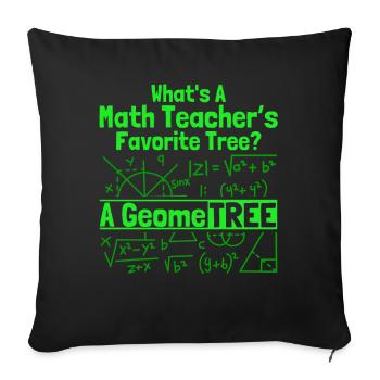 Math Mathematics Science Math Gift - Sofa pillowcase 17,3'' x 17,3'' (45 x 45 cm) - black - Front
