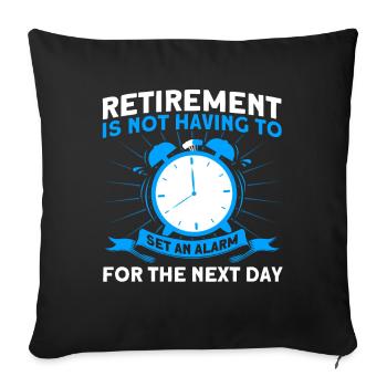 Ruhestand Rente Rentner Rente 2022 Geschenk - Sofakissenbezug 45 x 45 cm - Schwarz - Vorne