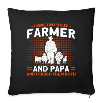 Schafzucht Landwirt Nutztier Schafe Geschenk - Sofakissenbezug 45 x 45 cm - Schwarz - Vorne
