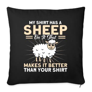 Schafzucht Landwirt Nutztier Schafe Geschenk - Sofakissenbezug 45 x 45 cm - Schwarz - Vorne