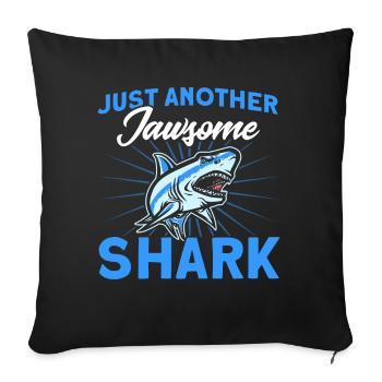 Shark Shark Lover Shark Gift - Sofa pillowcase 17,3'' x 17,3'' (45 x 45 cm) - black - Front