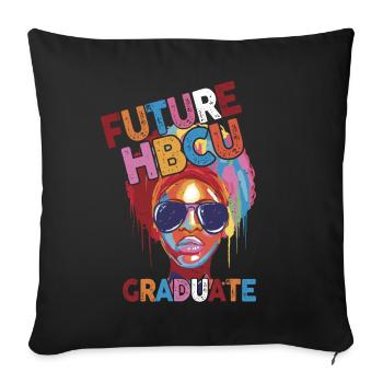 Historical Black College University - Sofa pillowcase 17,3'' x 17,3'' (45 x 45 cm) - black - Front