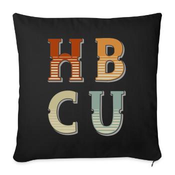 Historical Black College University - Sofa pillowcase 17,3'' x 17,3'' (45 x 45 cm) - black - Front