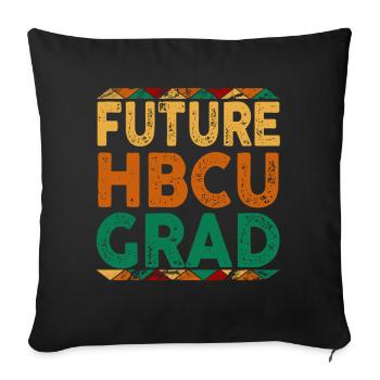 Historical Black College University - Sofa pillowcase 17,3'' x 17,3'' (45 x 45 cm) - black - Front