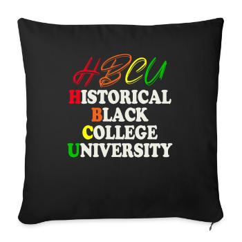 Historical Black College University - Sofa pillowcase 17,3'' x 17,3'' (45 x 45 cm) - black - Front