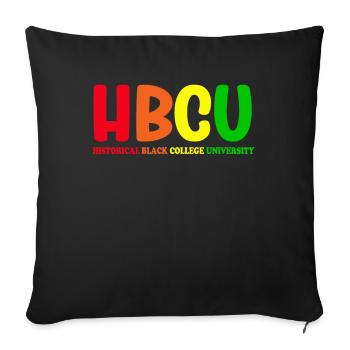Historical Black College University - Sofakissenbezug 45 x 45 cm - Schwarz - Vorne