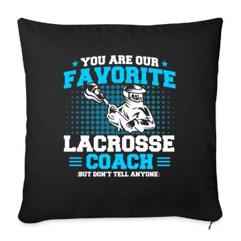 Sport Player Lacrosse Coaches Gift - Sofa pillowcase 17,3'' x 17,3'' (45 x 45 cm) - black - Front