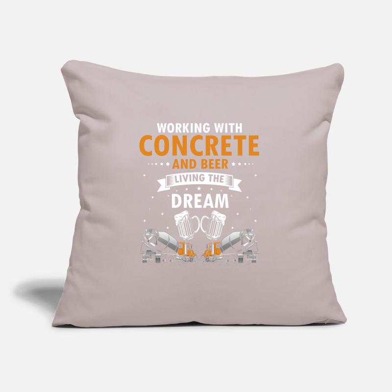 Conception de constructeur de béton pour les travailleurs de la construction et le chantier de construction Housse de coussin décorative 45 x 45 cm