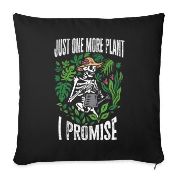 Juste une plante de plus que je promets thérapie plantaholic - Housse de coussin décorative 45 x 45 cm - noir - Devant